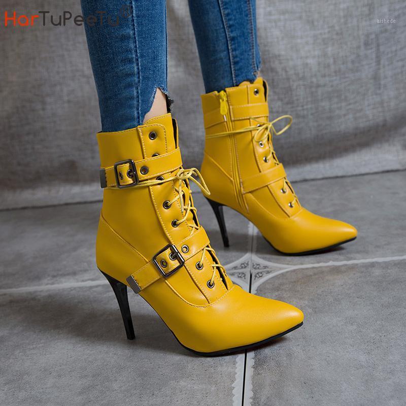 Autumn Winter 2021 Mid-Calf Boots Women Pointed Toe Super High and Thin Heel Shoes Buckle Cross-Tied Decorate Size 3~19 Footwear1, Black
Autumn Winter 2021 Mid-Calf Boots Women Pointed Toe Super High and Thin Heel Shoes Buckle Cross-Tied Decorate Size 3~19 Footwear1, Black