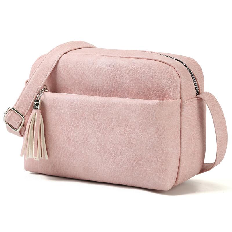 Women one shoulder messenger bag ladies pu polyester fashion solid color tassel Korean version large capacity zipper girl 2020, Light brown
Women one shoulder messenger bag ladies pu polyester fashion solid color tassel Korean version large capacity zipper girl 2020, Light brown