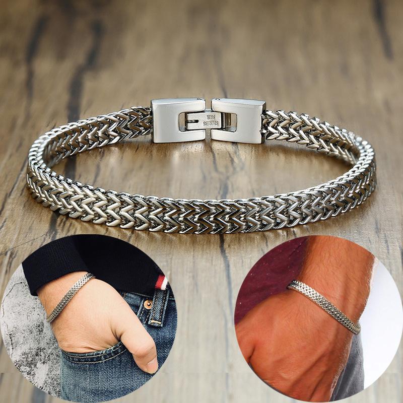 Stainless Steel bracelet Bali Foxtail Chain Bracelet for Mens Double Link Chain Bracelets Men Male Jewelry pulsera hombre
Stainless Steel bracelet Bali Foxtail Chain Bracelet for Mens Double Link Chain Bracelets Men Male Jewelry pulsera hombre