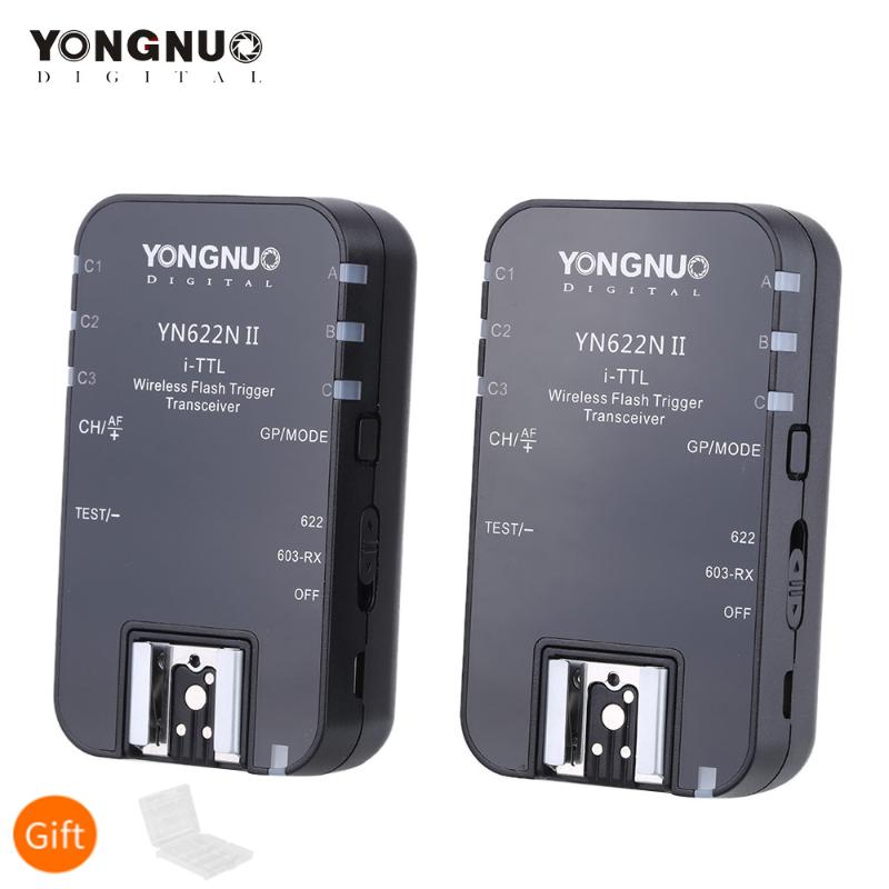 YONGNUO YN622N II 2.4G Wireless i-TTL Flash Trigger Receiver Transmitter Transceiver for D70 D80 D90 D200 D300 D600 Series
YONGNUO YN622N II 2.4G Wireless i-TTL Flash Trigger Receiver Transmitter Transceiver for D70 D80 D90 D200 D300 D600 Series