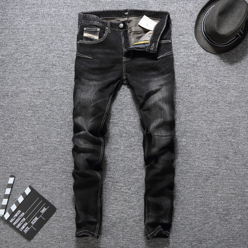 2021 New Italian Vintage Fashion Black Color Elastic Spliced Designer Men Ny Pants Streetwear Hip Hop Homme Ok2v 
2021 New Italian Vintage Fashion Black Color Elastic Spliced Designer Men Ny Pants Streetwear Hip Hop Homme Ok2v