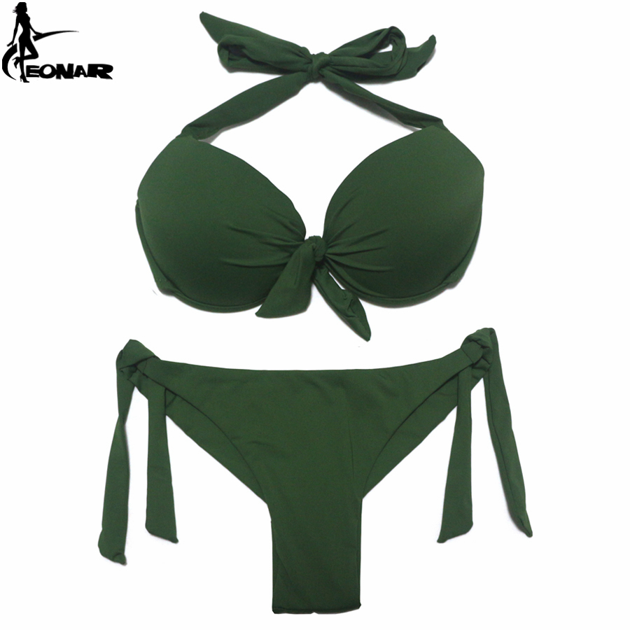 EONAR Solid Swimsuits Women Push Up Bikini Set Brazilian Cut/Classic Bottom Bathing Suits Sexy Plus Size Swimwear Y200319, Black 01
EONAR Solid Swimsuits Women Push Up Bikini Set Brazilian Cut/Classic Bottom Bathing Suits Sexy Plus Size Swimwear Y200319, Black 01