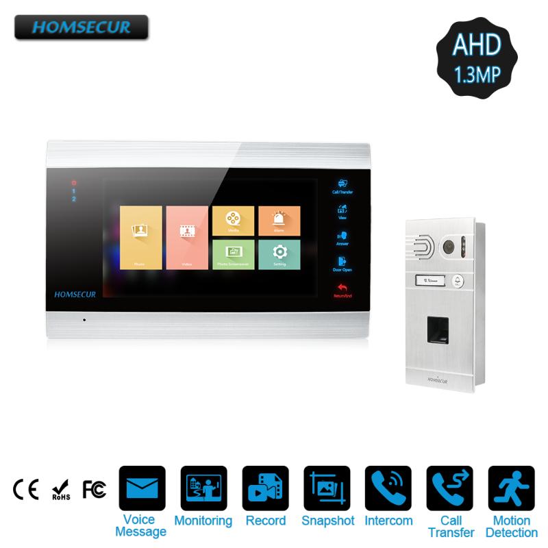 HOMSECUR 960P AHD1.3MP 7" Wired Video Door Phone Intercom System with Fingerprint Camera, Motion Detection(BM705HD-B+BC061HD-S
HOMSECUR 960P AHD1.3MP 7" Wired Video Door Phone Intercom System with Fingerprint Camera, Motion Detection(BM705HD-B+BC061HD-S