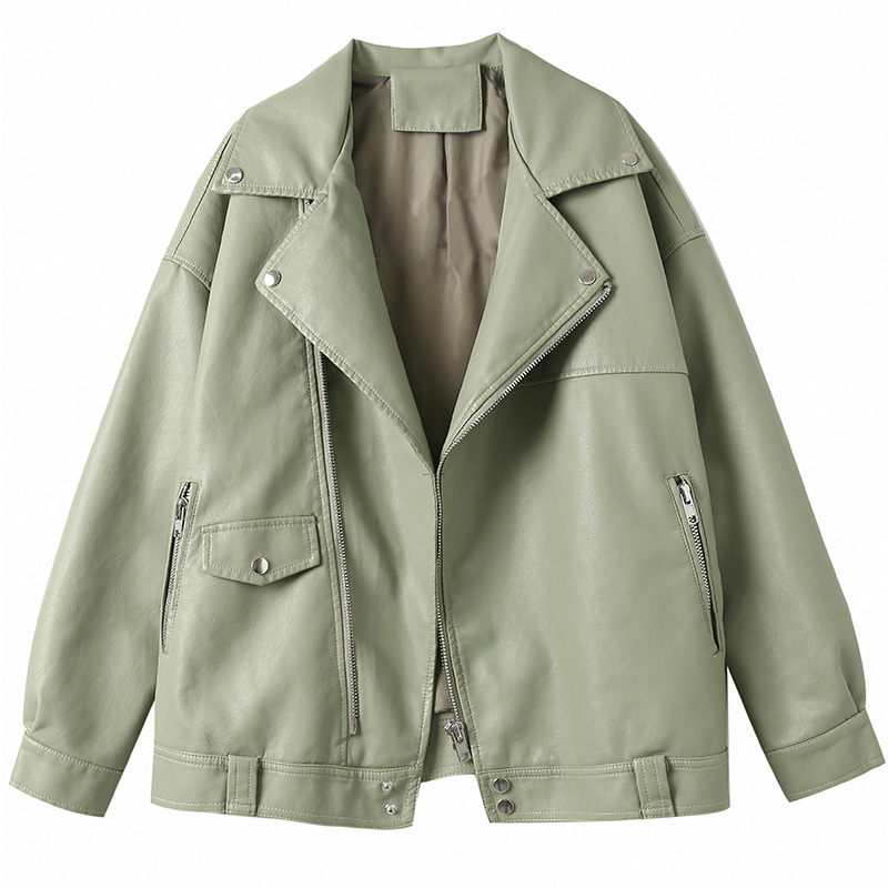 2021 Superior Quality New Spring Design of Female Plutonium Soft Leather Jacket Loose Rivet Jackets 42HD, Beige
2021 Superior Quality New Spring Design of Female Plutonium Soft Leather Jacket Loose Rivet Jackets 42HD, Beige