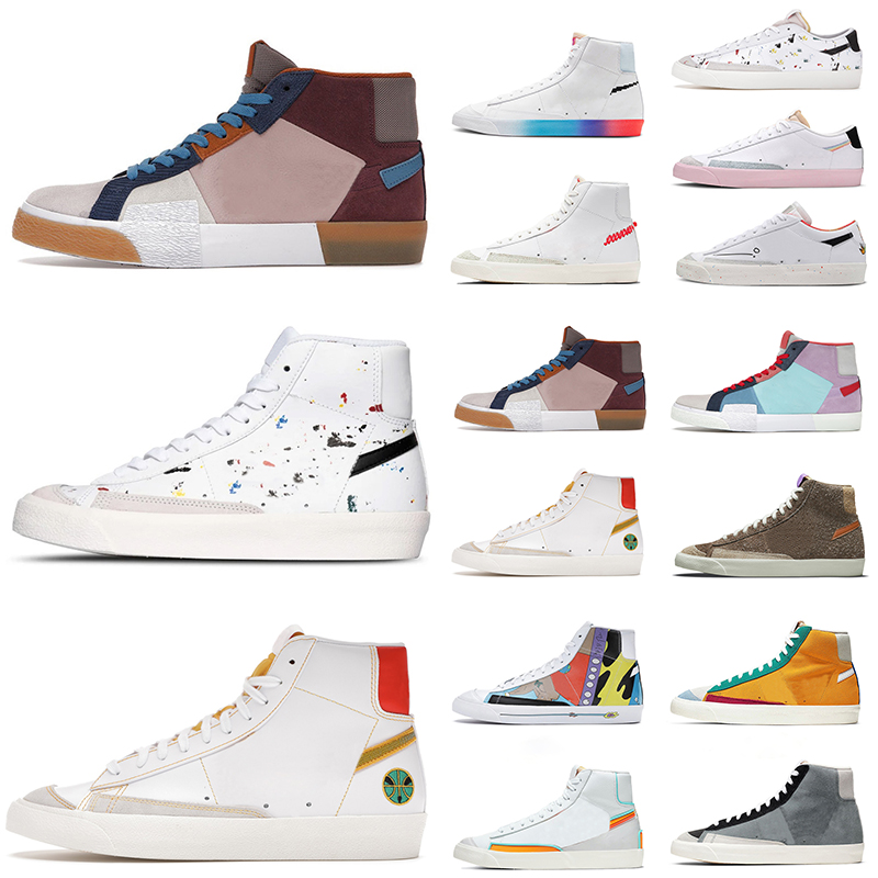 blazer mid 77 vintage running shoes high low top men women sports sneakers mosaic raygun flora pack paint splatter have a good game trainers, High sail white
blazer mid 77 vintage running shoes high low top men women sports sneakers mosaic raygun flora pack paint splatter have a good game trainers, High sail white