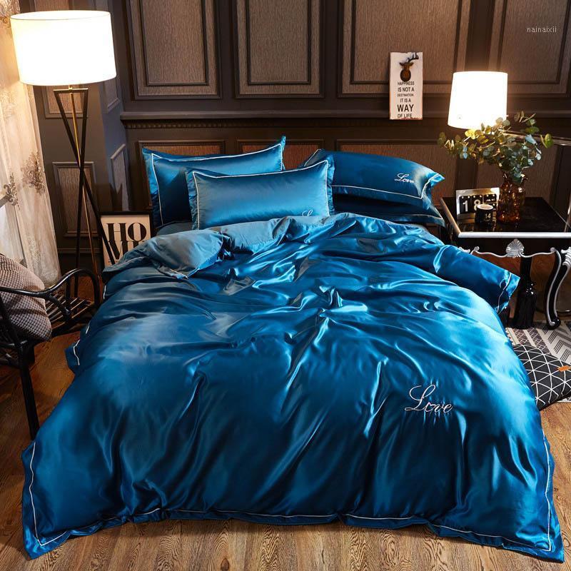 50soft Washed cotton Silk Ice satin silk bedding sets bedclothe Quilt/duvet cover flat sheet pillowcases Queen/King bed set1
50soft Washed cotton Silk Ice satin silk bedding sets bedclothe Quilt/duvet cover flat sheet pillowcases Queen/King bed set1