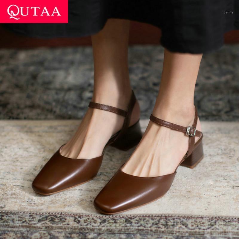 QUTAA 2021 Women Sandals Casual Square Toe Summer Female Pumps Genuine Leather Square Heel Basic Ladies Shoes Big Size 34-431, Black
QUTAA 2021 Women Sandals Casual Square Toe Summer Female Pumps Genuine Leather Square Heel Basic Ladies Shoes Big Size 34-431, Black