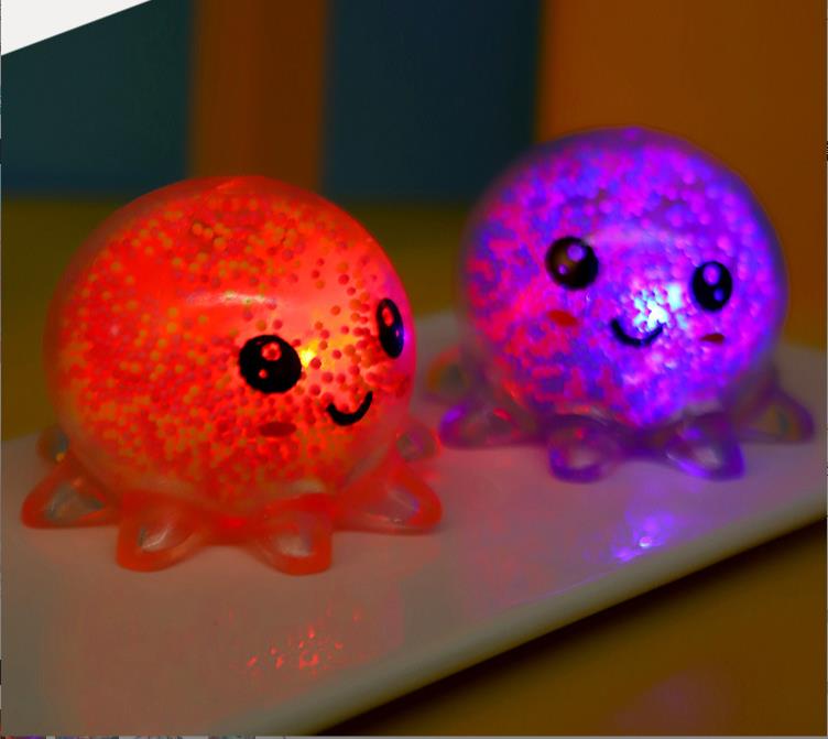 Fidget Toys Squishy New luminous octopus with lamp squid to vent the octopus without liquid decompression foam air balloon children