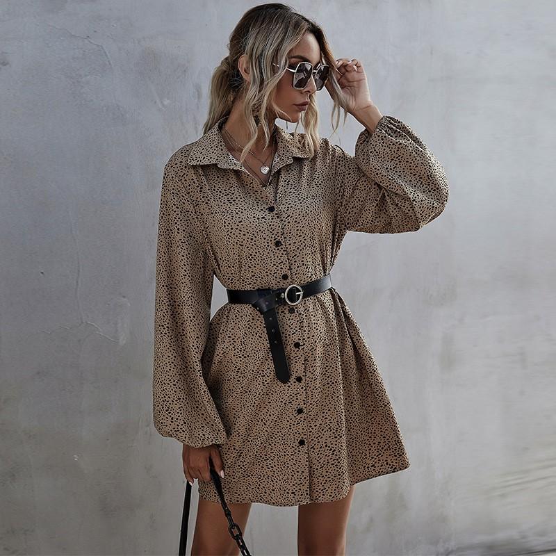 A Line Elegant Dress Women Button Turn-down Collar Belt Waist Dresses Autumn Winter Casual Lantern Sleeve Floral Dress Dresses, Coffee
A Line Elegant Dress Women Button Turn-down Collar Belt Waist Dresses Autumn Winter Casual Lantern Sleeve Floral Dress Dresses, Coffee