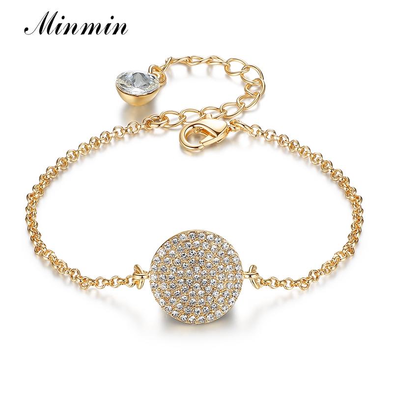 Minmin Simple Style Rircular Gold-color Crystal Bracelet Jewelry for Women Wedding Gift High Quality Wedding Bangles MSL303
Minmin Simple Style Rircular Gold-color Crystal Bracelet Jewelry for Women Wedding Gift High Quality Wedding Bangles MSL303