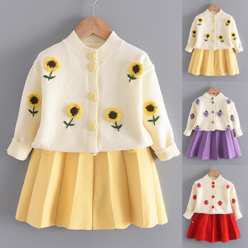 Toddler Kids Children Baby Girls Floral Knitted Cardigan Sweater Coats Skirt Set Long sleeve baby boy clothes winter sets E1, As photo
Toddler Kids Children Baby Girls Floral Knitted Cardigan Sweater Coats Skirt Set Long sleeve baby boy clothes winter sets E1, As photo