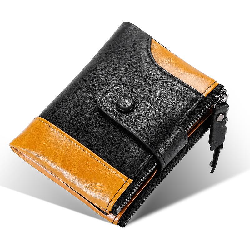 NEW Splice 100% Genuine Leather Men Wallet Coin Purse Small Mini Card Holder Double Zipper Portomonee Male Walet Pocket, Black
NEW Splice 100% Genuine Leather Men Wallet Coin Purse Small Mini Card Holder Double Zipper Portomonee Male Walet Pocket, Black