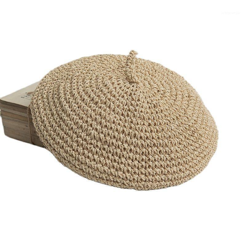 Spring And Summer Handmade Straw Ladies Beret Cap Outdoor Travel Beach Vacation Breathable Anti-UV Hat Women Wide Brim Hats, Blue;gray
Spring And Summer Handmade Straw Ladies Beret Cap Outdoor Travel Beach Vacation Breathable Anti-UV Hat Women Wide Brim Hats, Blue;gray