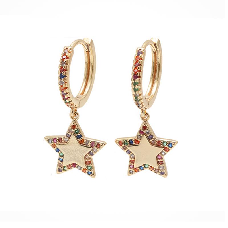 fashion Cute Colorful Star Earrings Pave rainbow High Quality Cz Crystal Star Hoop Earrings For Women Fashhion Jewelry 2020
fashion Cute Colorful Star Earrings Pave rainbow High Quality Cz Crystal Star Hoop Earrings For Women Fashhion Jewelry 2020