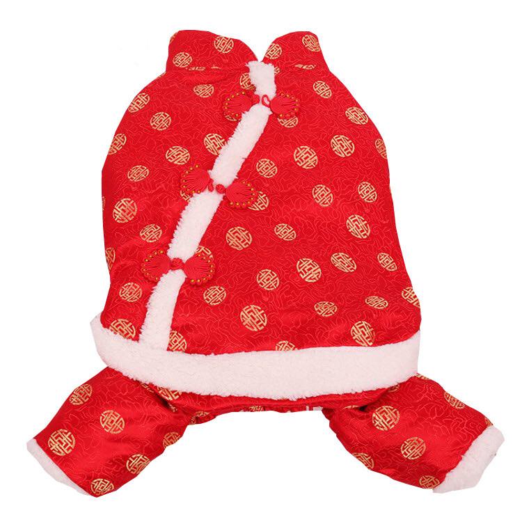 Chinese New Year Dog Clothes Jumpsuit Coat Jacket Small Dog Clothing Tang Suit Warm Winter Pet Outfit Puppy Costume Dropshipping, Red
Chinese New Year Dog Clothes Jumpsuit Coat Jacket Small Dog Clothing Tang Suit Warm Winter Pet Outfit Puppy Costume Dropshipping, Red