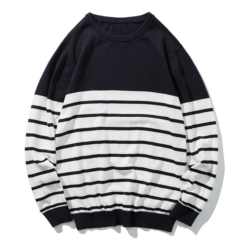 2020 Brand Men's Knit Sweater Round Neck Slim Thick Stripe for Male Teen Knit Sweater, Black
2020 Brand Men's Knit Sweater Round Neck Slim Thick Stripe for Male Teen Knit Sweater, Black