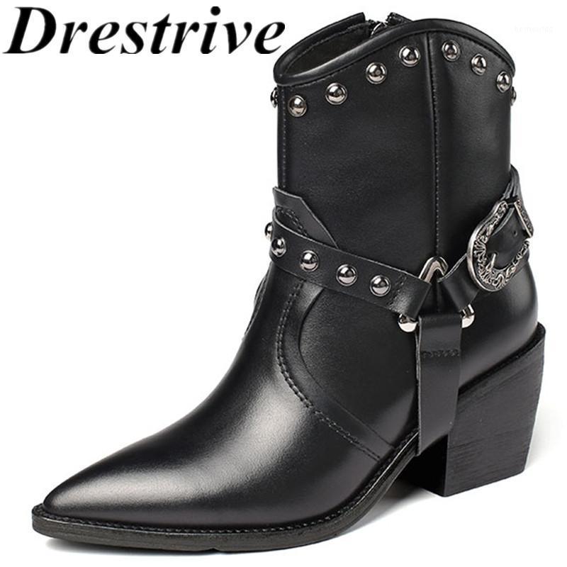 Drestrive Cow Leather 2020 Winter Shoes Pointed Toe Rivet Thick Heels Buckle Females Ankle Boots Black Genuine Leather Zipper1, Black winter
Drestrive Cow Leather 2020 Winter Shoes Pointed Toe Rivet Thick Heels Buckle Females Ankle Boots Black Genuine Leather Zipper1, Black winter