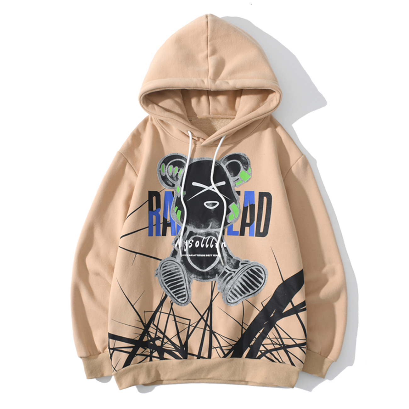 2021 New Hip Hop Streetwear Creative Graffiti Bear Harajuku Hoodie Sweatshirt Winter Cotton Pullover Men Loose Fleece Nkbn, Black
2021 New Hip Hop Streetwear Creative Graffiti Bear Harajuku Hoodie Sweatshirt Winter Cotton Pullover Men Loose Fleece Nkbn, Black