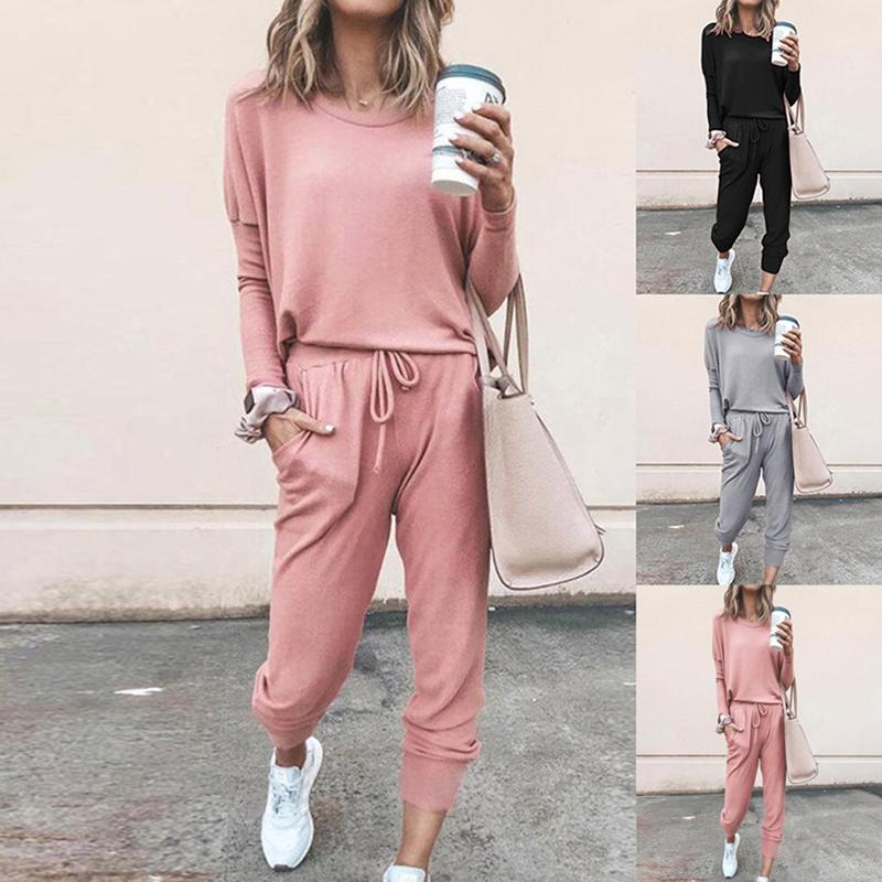 2021 Women Pant Clothing Set New Casual 2 Piece Set Clothes Solid Tracksuit Women Top Pants Ladies Suit, Pink
2021 Women Pant Clothing Set New Casual 2 Piece Set Clothes Solid Tracksuit Women Top Pants Ladies Suit, Pink