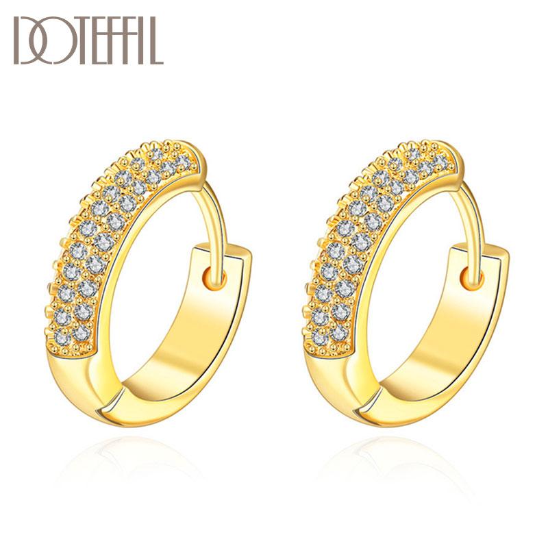 Stud DOTEFFIL 925 Sterling Silver 18K Gold/Rose Gold Zircon Classic Earrings For Women Jewelry Fashion Wedding Party Gift
Stud DOTEFFIL 925 Sterling Silver 18K Gold/Rose Gold Zircon Classic Earrings For Women Jewelry Fashion Wedding Party Gift