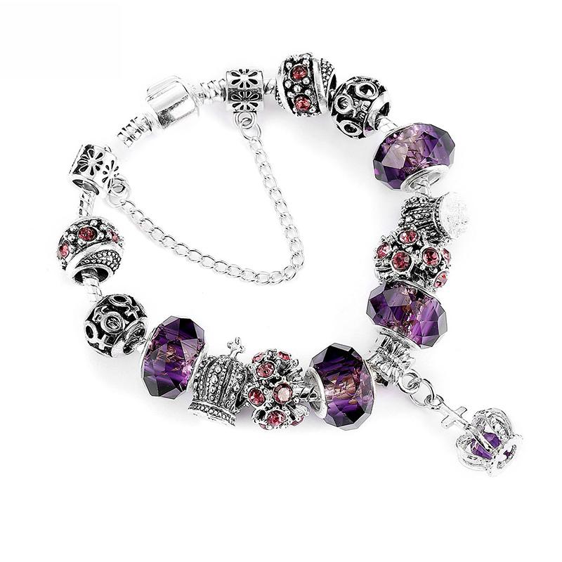 New European and American Crystal Bracelet Panjia Style DIY Crown Pendant Beaded Handmade Handmade Retro Fashion Bracelet
New European and American Crystal Bracelet Panjia Style DIY Crown Pendant Beaded Handmade Handmade Retro Fashion Bracelet
