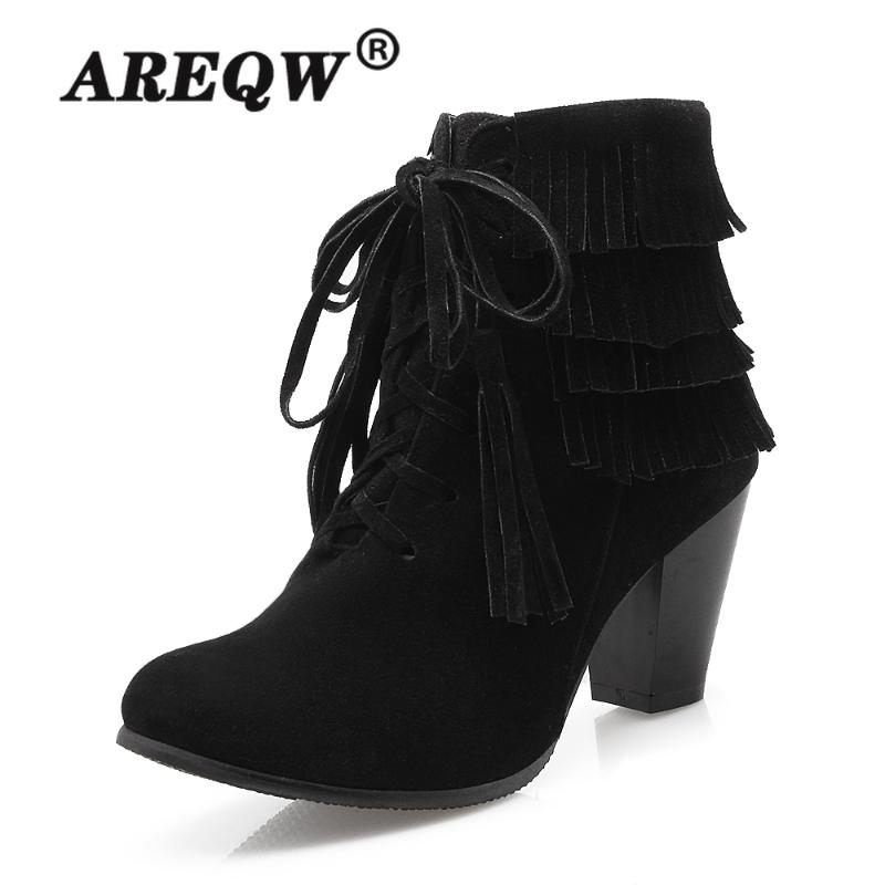 Ankle Boots Autumn And Winter fashion Round head zipper tassel Thick heel Low-heeled Short tube Women's shoes size
Ankle Boots Autumn And Winter fashion Round head zipper tassel Thick heel Low-heeled Short tube Women's shoes size