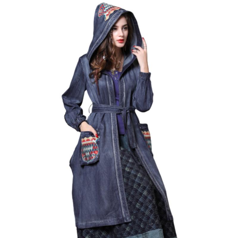 2020 Autumn New Cowboy Loose Long Coat Vintage Denim Windbreake Plus Size Woman Clothes Boho Overcoat Jeans Jacket Trench Coats, Navy blue
2020 Autumn New Cowboy Loose Long Coat Vintage Denim Windbreake Plus Size Woman Clothes Boho Overcoat Jeans Jacket Trench Coats, Navy blue