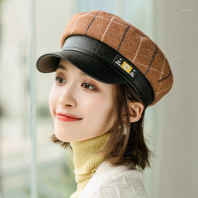 JIN-Swhbias Sailor Caps for Women Plaid Woolen Cotton Leather Visors Octagonal Hats 2020 New Autumn Winter Warm Newsboy Caps1, Black
JIN-Swhbias Sailor Caps for Women Plaid Woolen Cotton Leather Visors Octagonal Hats 2020 New Autumn Winter Warm Newsboy Caps1, Black