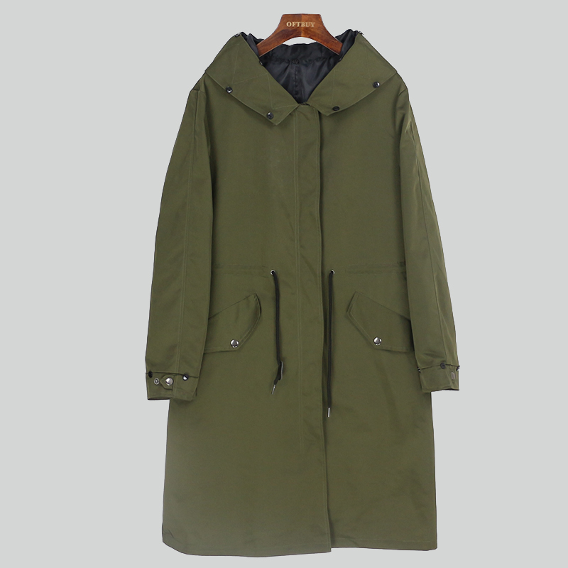 OFTBUY Waterproof Long Parka Shell Can Match Fur Liner and Fur Collar 201217