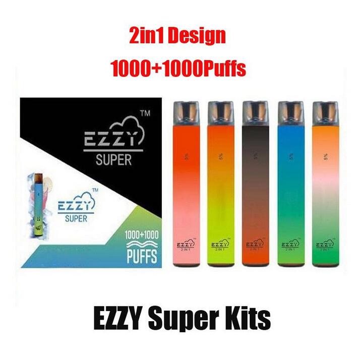 New EZZY Super 2in1 Disposable Vape Device 6.5ml 2000 Puff Portable Pod System 900mAh 2 in 1 Vapor Pen Kit Onee Stick
New EZZY Super 2in1 Disposable Vape Device 6.5ml 2000 Puff Portable Pod System 900mAh 2 in 1 Vapor Pen Kit Onee Stick