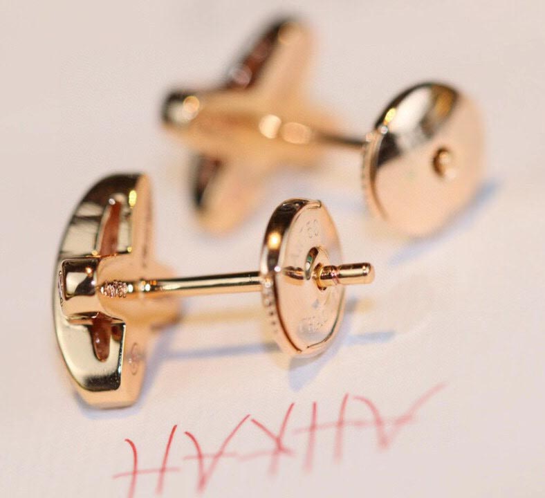 2024 Luxurious quality corss style with diamond for women wedding jewelry gift in 18k rose gold and silver plated PS4486