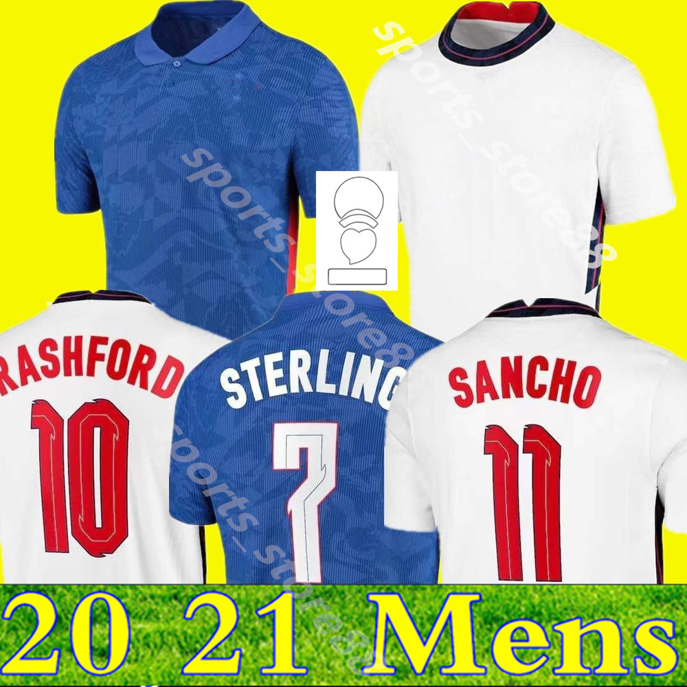 2020 2022 KANE soccer jersey STERLING RASHFORD SANCHO HENDERSON BARKLEY MAGUIRE 20 22 national football shirts men + kids kit sets uniforms