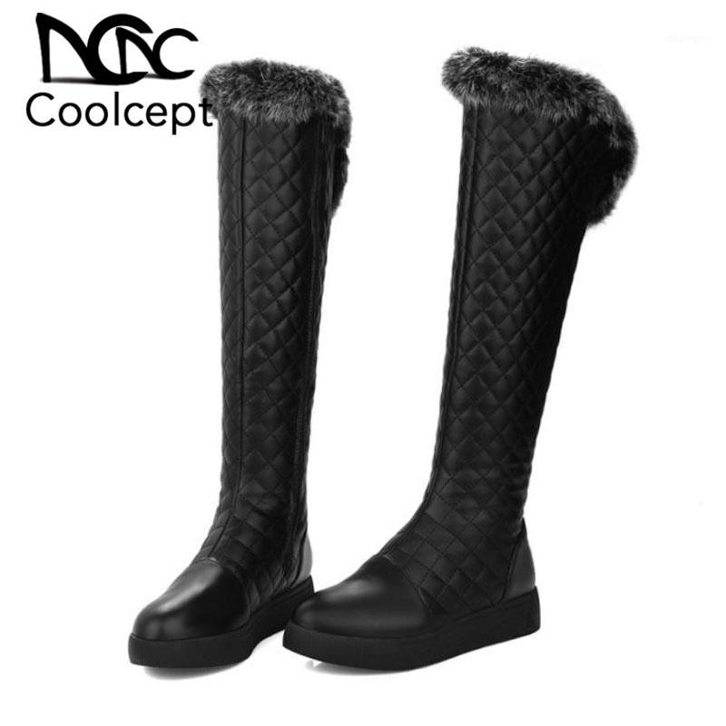 CoolCept Winter Warm Over The Knee Boots Fur Zipper Flats Comfort Long Boots Solid Color Black Women Footwear Size 32-431
CoolCept Winter Warm Over The Knee Boots Fur Zipper Flats Comfort Long Boots Solid Color Black Women Footwear Size 32-431