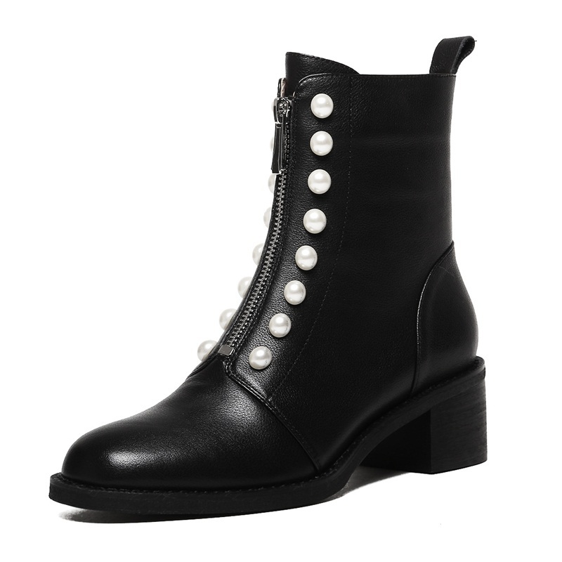 2021 Classic Black Girls'ankle Genuine Thick Leather Heels Woman Riding Boots 34-40 Kync
2021 Classic Black Girls'ankle Genuine Thick Leather Heels Woman Riding Boots 34-40 Kync