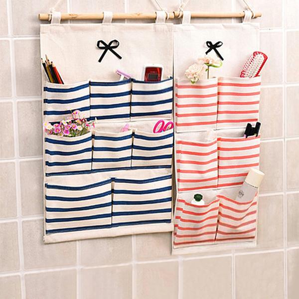 Multi-pockets Striped Wall Hanging Linen Cotton Storage Bag Bathroom Shelf Pouch UND Sale1, Red 6 pockets
Multi-pockets Striped Wall Hanging Linen Cotton Storage Bag Bathroom Shelf Pouch UND Sale1, Red 6 pockets