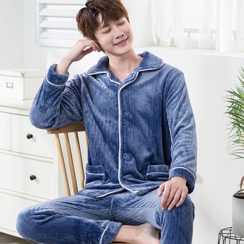 Men's Pajamas Set Autumn Winter Thick Velvet Flannel Pyjamas Long Sleeve Warm Sleepwear Suit Coral Fleece Leisure Homewear, Khaki
Men's Pajamas Set Autumn Winter Thick Velvet Flannel Pyjamas Long Sleeve Warm Sleepwear Suit Coral Fleece Leisure Homewear, Khaki