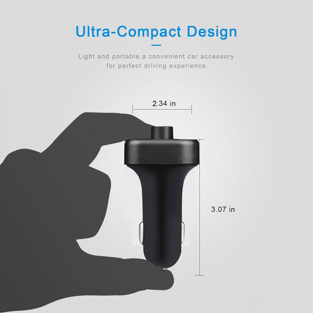 FM x8 Transmitter Aux Modulator Bluetooth Handsfree Car Kit Car Audio MP3 Player with 3.1A Quick Charge Dual USB Car Charger