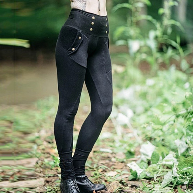 Women Mid Waist Pants Solid Button Slim Pantalon Femme Casual Pencil Pants Women Skinny Trousers Ladies Fashion Streewear 201103