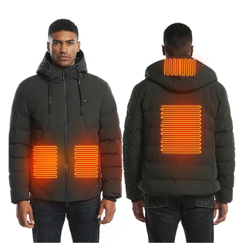 Electric Heated Jackets Down Cotton Outdoor Coat USB Electric Heating Hooded Winter Thermal Warmer Jackets Winter Outdoor, Black
Electric Heated Jackets Down Cotton Outdoor Coat USB Electric Heating Hooded Winter Thermal Warmer Jackets Winter Outdoor, Black
