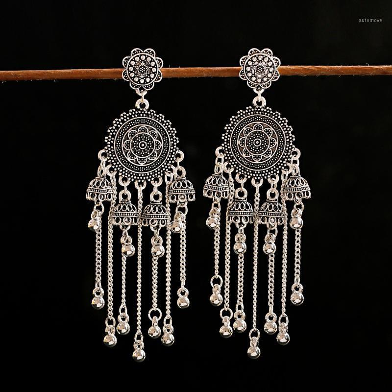 Women's Ethnic Long Tassel Earrings Retro Round Jhumka Earrings Classic Vintage Bell Wedding Jewelry Bijoux1
Women's Ethnic Long Tassel Earrings Retro Round Jhumka Earrings Classic Vintage Bell Wedding Jewelry Bijoux1