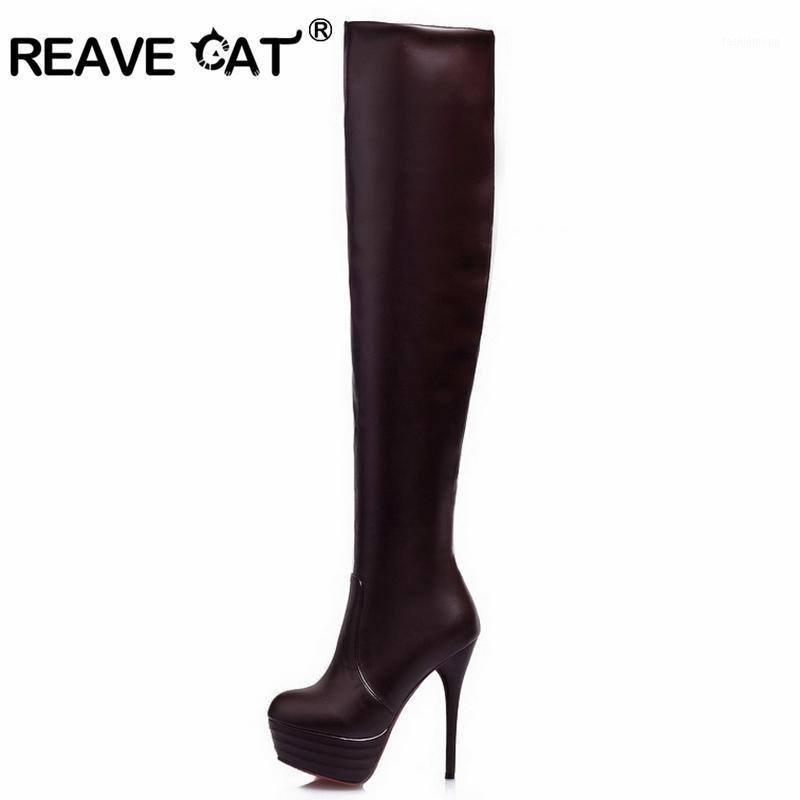 REAVE CAT Big size 31-46 Autumn Winter Hot sale Women's shoes Knee boots Platform High heels shoes Fashion Female mujer QH32421, Brown fur
REAVE CAT Big size 31-46 Autumn Winter Hot sale Women's shoes Knee boots Platform High heels shoes Fashion Female mujer QH32421, Brown fur