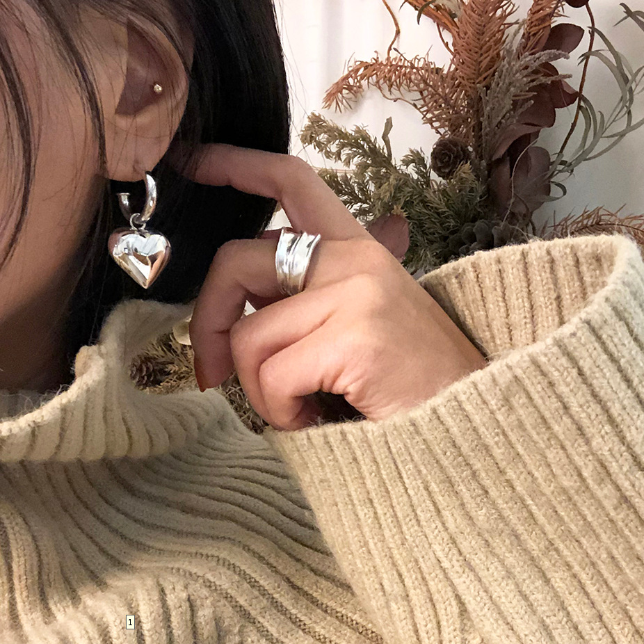 New minimalism 925 sterling silver handmade vintage jewelry American European designer irregular adjustable rings in gold and rhodium colors