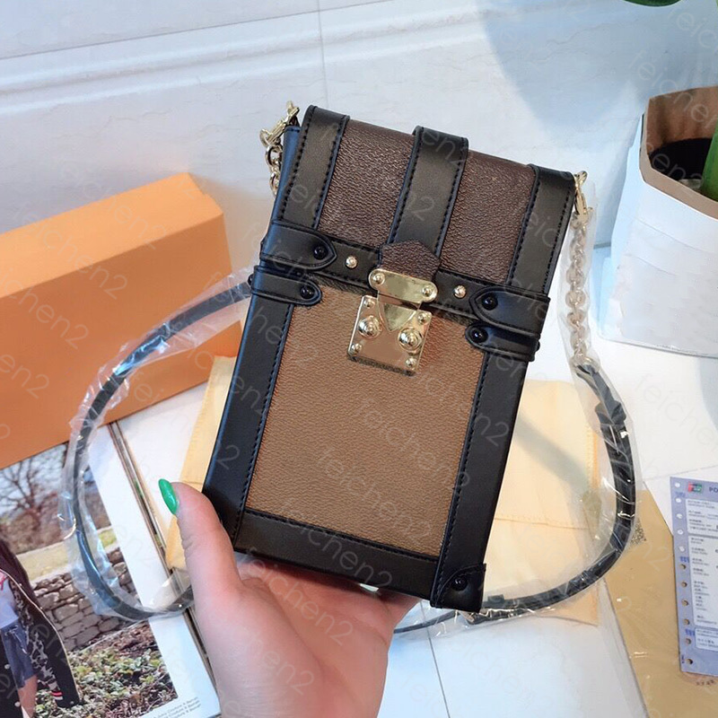 Wallets Classic printing chain handbags Coin Purses Vertical single Mini shoulder bag crossbody bags Adjustable strap Mobile phone package With box, Brown flower
Wallets Classic printing chain handbags Coin Purses Vertical single Mini shoulder bag crossbody bags Adjustable strap Mobile phone package With box, Brown flower