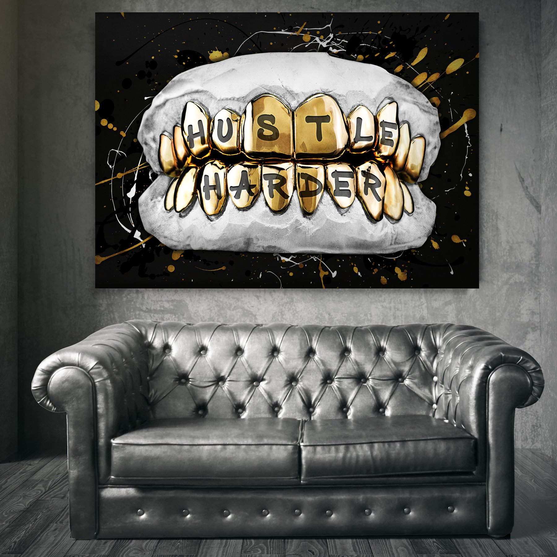 Canvas Print Painting Golden Teeth Wall Art Posters Hustle Harder Modular Cuadros Home Decor Hustle Picture For Living Room Framework
Canvas Print Painting Golden Teeth Wall Art Posters Hustle Harder Modular Cuadros Home Decor Hustle Picture For Living Room Framework