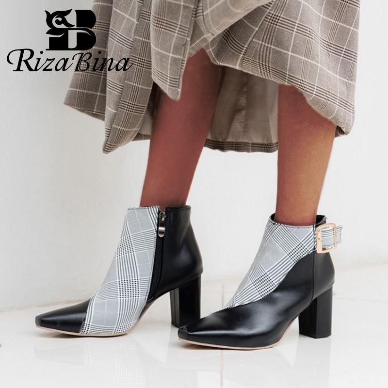 RIZABINA Plus Size 34-47 2020 Office Ladies Plaid Zipper Ankle Boots Winter Warm High Heel Fashion Short Boots Work Shoes Woman, Black
RIZABINA Plus Size 34-47 2020 Office Ladies Plaid Zipper Ankle Boots Winter Warm High Heel Fashion Short Boots Work Shoes Woman, Black