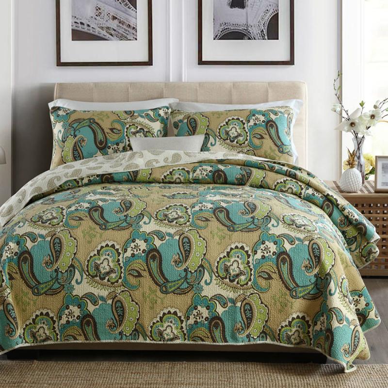 American Bedspread Quilt Set 3PCS Quilted Cotton AB-side Paisley Pattern Quilts Bed Covers Size Coverlet Blanket Green, Yellow
American Bedspread Quilt Set 3PCS Quilted Cotton AB-side Paisley Pattern Quilts Bed Covers Size Coverlet Blanket Green, Yellow