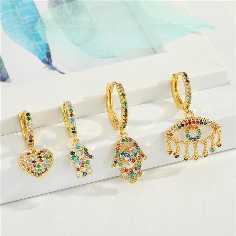 1Pair Hollow Evil Eye Heart Fatima Hand Hoop Earrings For Women Turkish Jewelry Bohemian Colorful Crystal Tassel Small Ear Stud1
1Pair Hollow Evil Eye Heart Fatima Hand Hoop Earrings For Women Turkish Jewelry Bohemian Colorful Crystal Tassel Small Ear Stud1