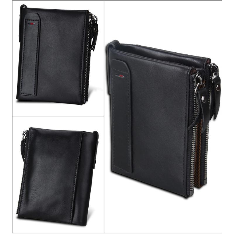 Fashion Men Cowhide Leather Holder RFID Anti Theft Wallet Purse Male Business Zipper Short Card Case Bag, Black
Fashion Men Cowhide Leather Holder RFID Anti Theft Wallet Purse Male Business Zipper Short Card Case Bag, Black