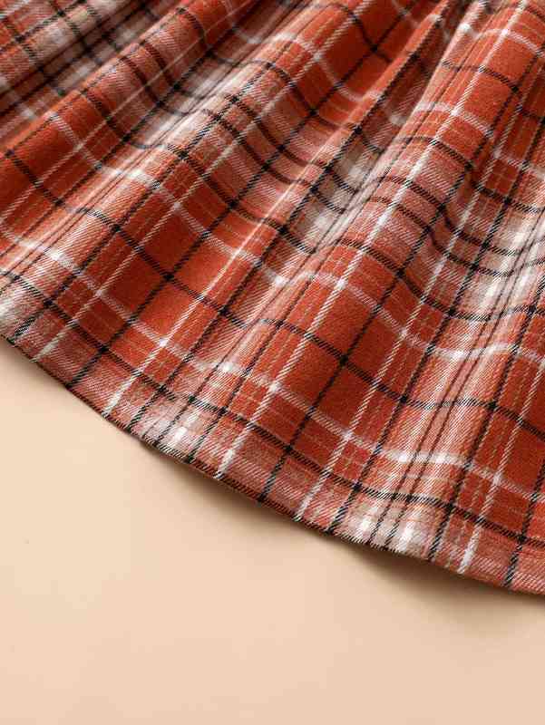 Baby Tartan Bishop Sleeve Dress SHE