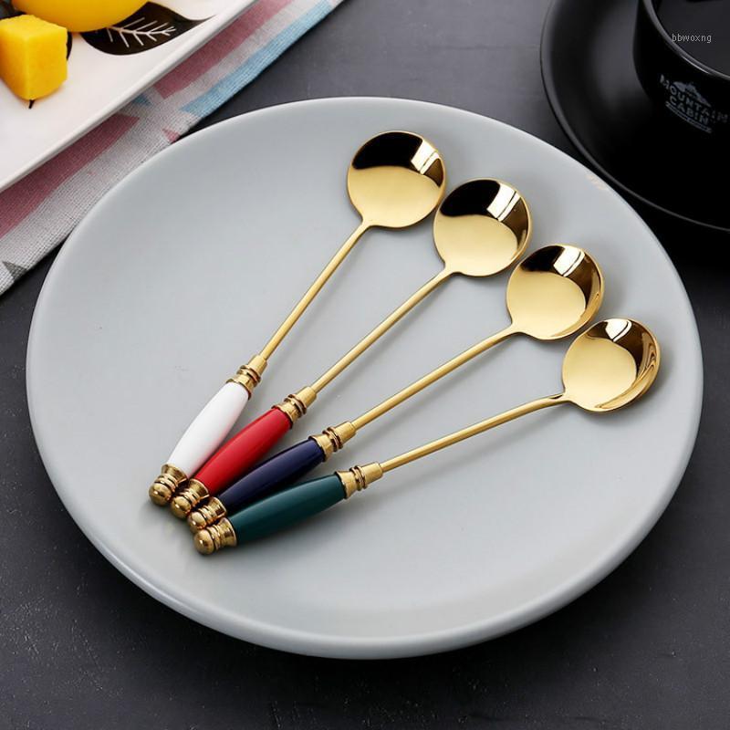1Pc Chic Stainless Steel Spoon Ceramic Handle Ice Cream Fruit Coffee Stirring Spoons Teaspoon Dessert Cake Honey Spoon Tableware1
1Pc Chic Stainless Steel Spoon Ceramic Handle Ice Cream Fruit Coffee Stirring Spoons Teaspoon Dessert Cake Honey Spoon Tableware1